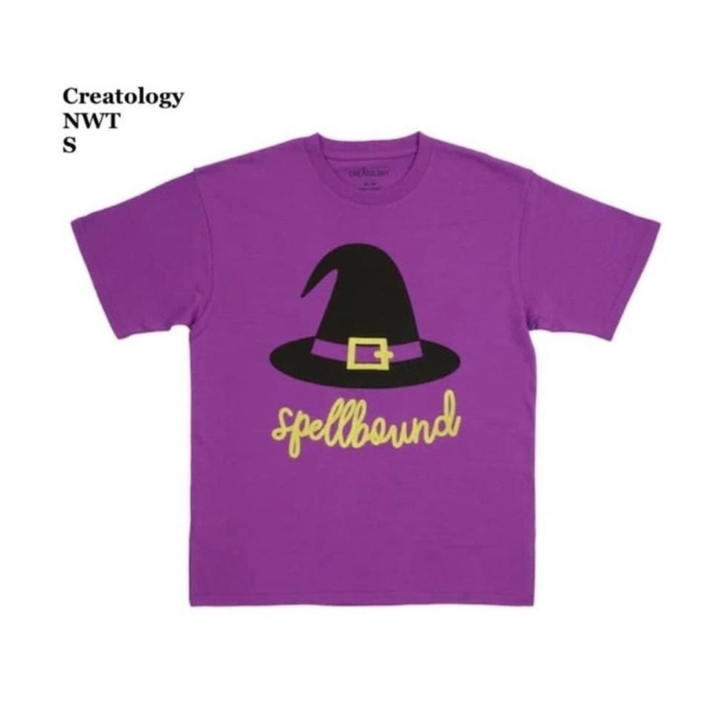 Creatology Girls Halloween Short Sleeve Witch T-Shirt Size S Purple Spellbound